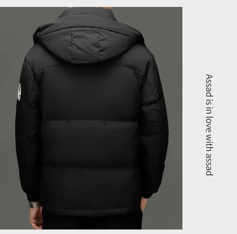 Winter New Down Jacket Men's Thick Warm White Duck Casual Coat Hooded Cold-proof Jack Clothing