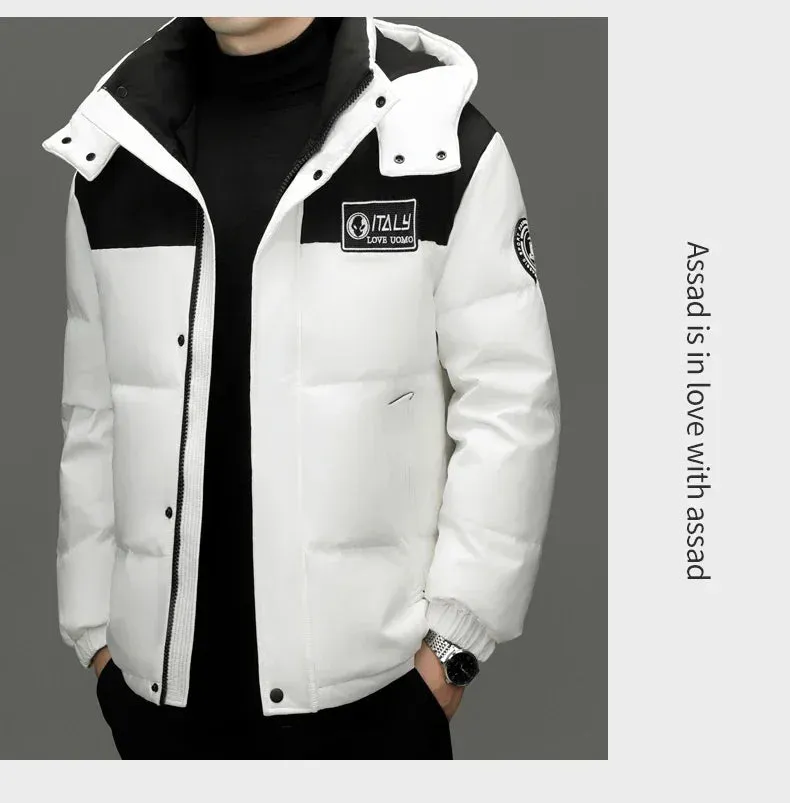 Winter New Down Jacket Men's Thick Warm White Duck Casual Coat Hooded Cold-proof Jack Clothing