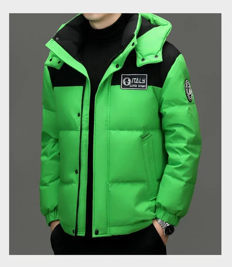 Winter New Down Jacket Men's Thick Warm White Duck Casual Coat Hooded Cold-proof Jack Clothing