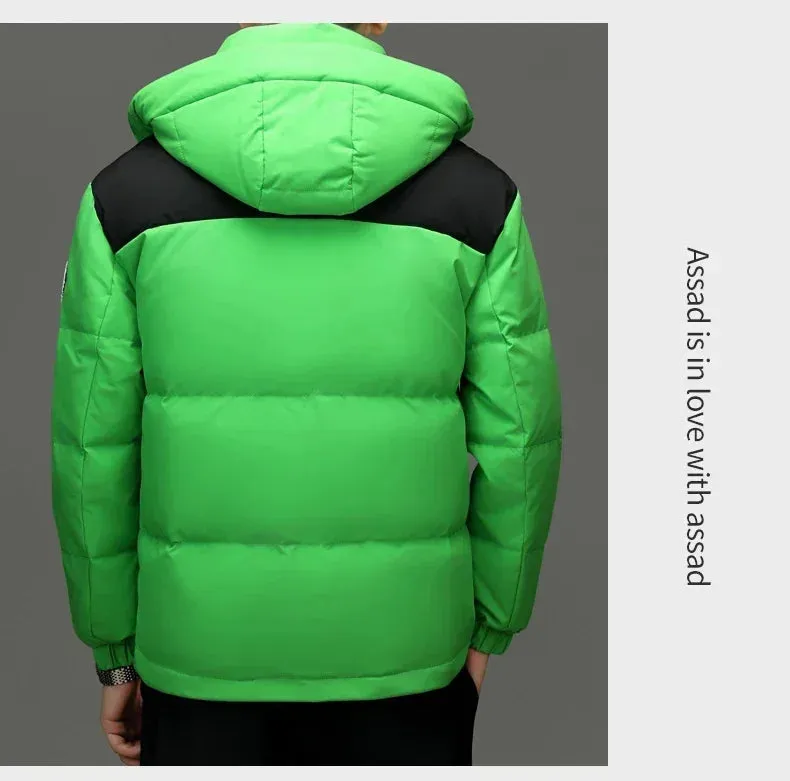 Winter New Down Jacket Men's Thick Warm White Duck Casual Coat Hooded Cold-proof Jack Clothing