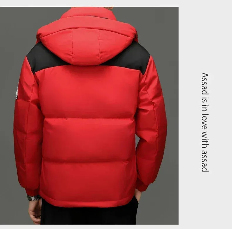 Winter New Down Jacket Men's Thick Warm White Duck Casual Coat Hooded Cold-proof Jack Clothing