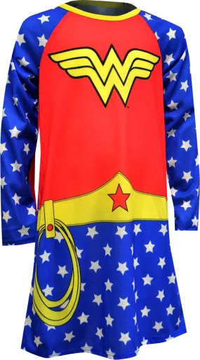 Wonder Woman Girls Classic Nightgown with Cape