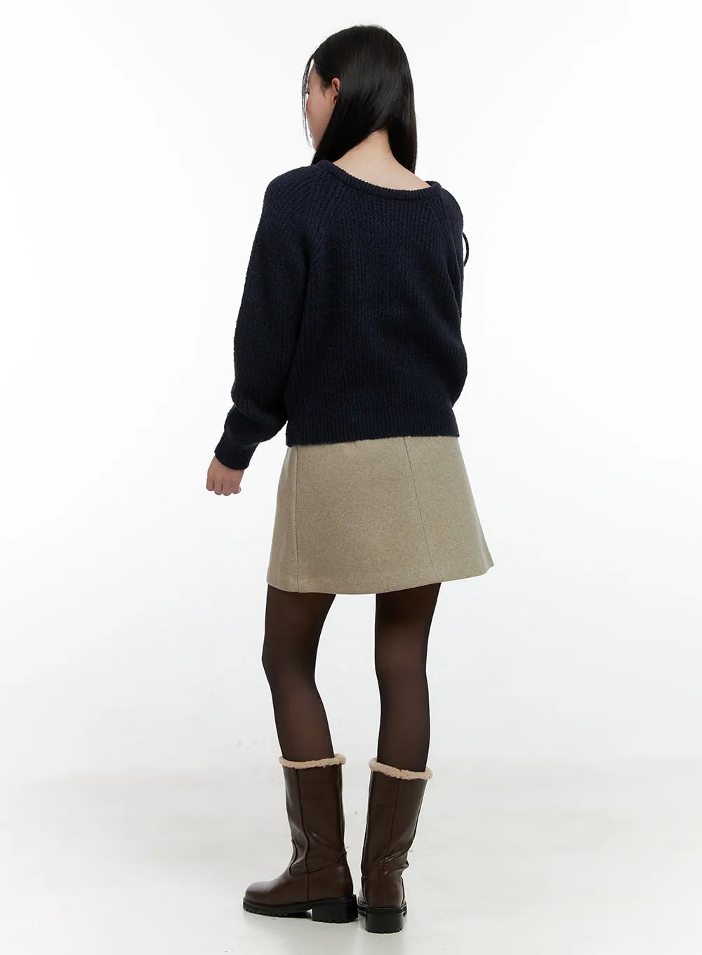 Wool-Blend Mini Skirt ON408