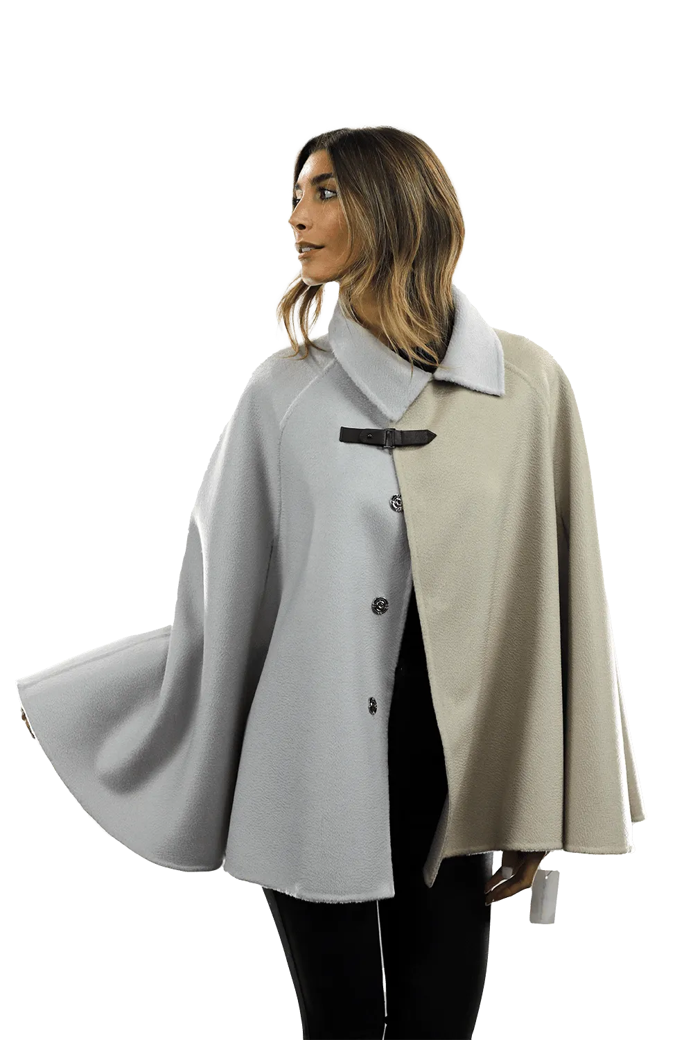 Wool Cape with Buckle