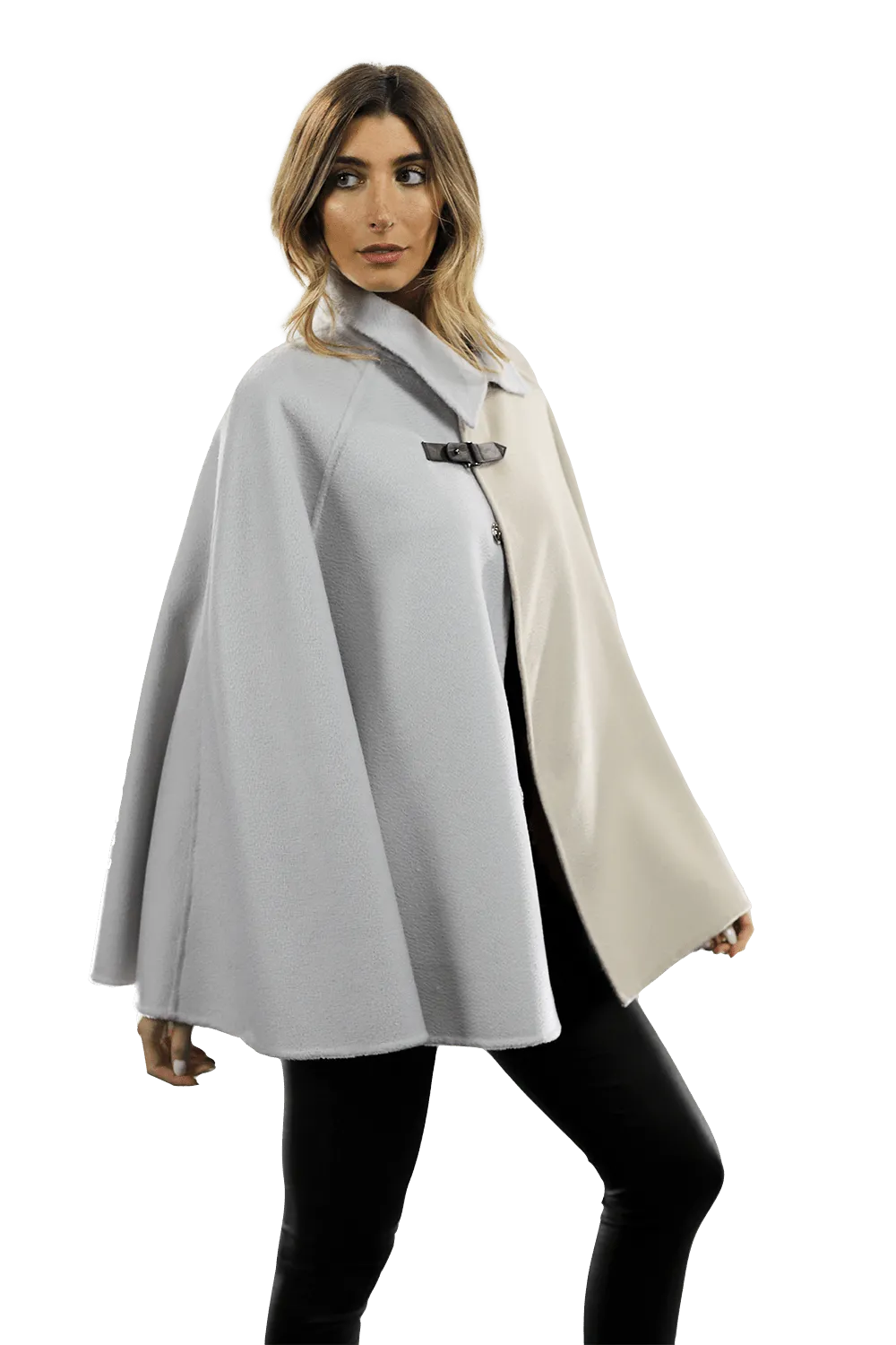 Wool Cape with Buckle