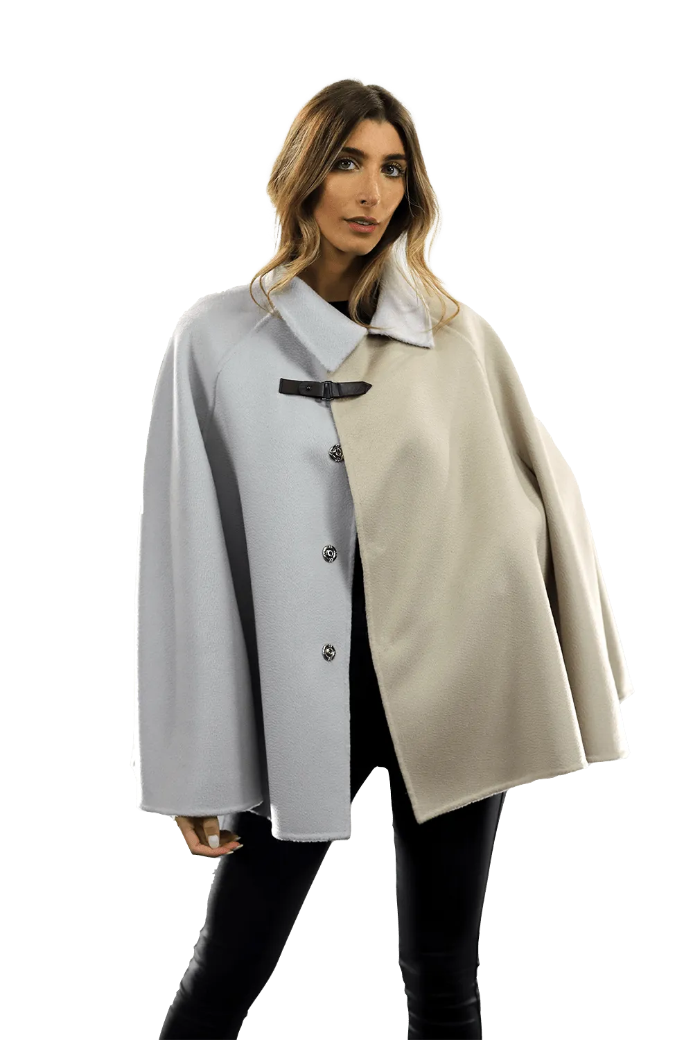 Wool Cape with Buckle