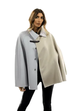 Wool Cape with Buckle