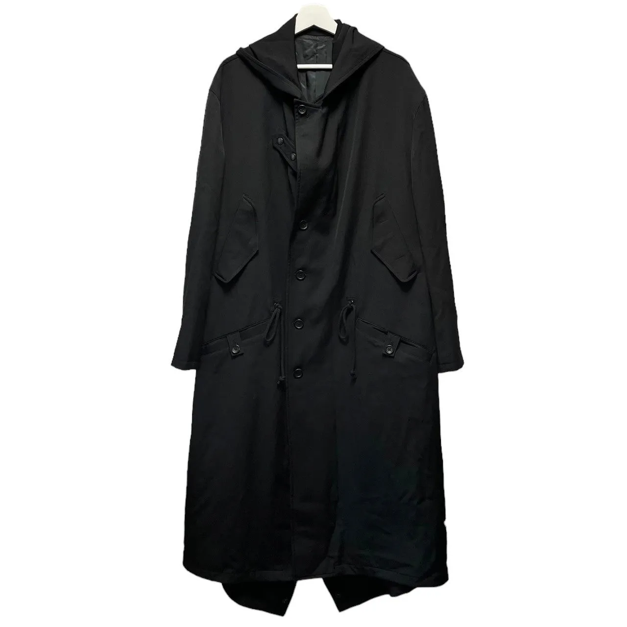 Yohji Yamamoto POUR HOMME ヨウジヤマモトプールオム 23AW WOOL GABARDINE HOOD PEAK MODS COAT ウールギャバジンモッズコート HJ-J04-100